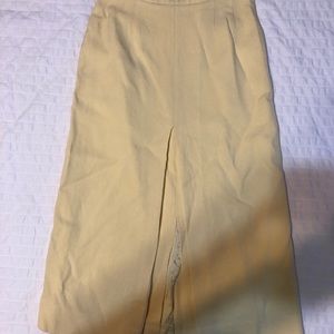 very pretty yellow pastel midi skirt